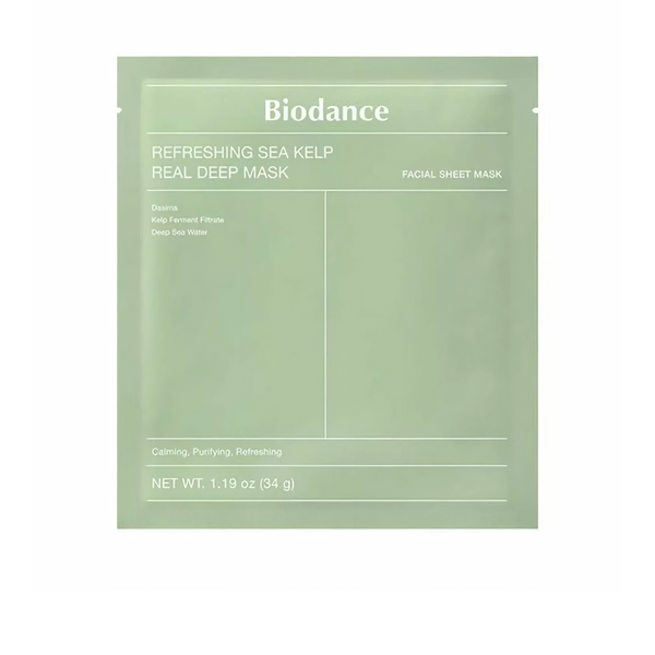 Гідрогелева освіжаюча маска з морськими водоростями Biodance Refreshing Sea Kelp Real Deep Mask 34 г BI003 фото