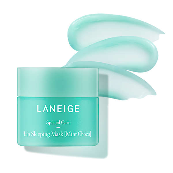 Відновлююча поживна маска для губ з ароматом шоколаду і м'яти  Laneige Lip Sleeping Mask Mint Choco, 20г L004 фото