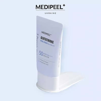 Зволожуюча сонцезахисна сироватка для обличчя з глутатіоном Medi-Peel Glutathione Hyal Aqua Sun Serum SPF 50+ PA++++, 50мл MP062 фото
