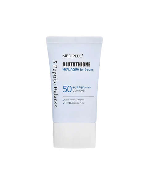Зволожуюча сонцезахисна сироватка для обличчя з глутатіоном Medi-Peel Glutathione Hyal Aqua Sun Serum SPF 50+ PA++++, 50мл MP062 фото