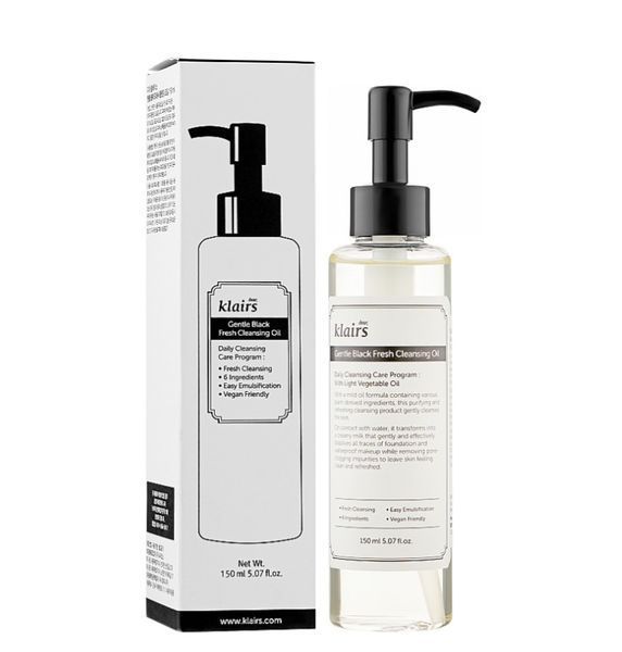 Зволожуюча гідрофільна олія Dear, Klairs Gentle Black Fresh Cleansing Oil, 30 мл DK002 фото