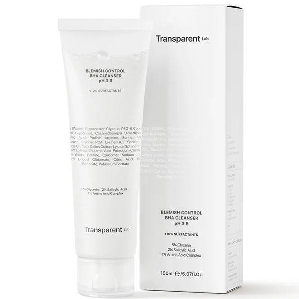 Пінка для глибокого очищення шкіри Transparent-Lab Blemish Control BHA Cleanser, 150 мл TL006 фото
