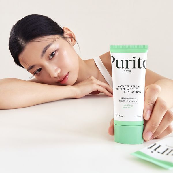 Cонцезахисний лосьйон з центелою Purito Seoul Wonder Releaf Centella Daily Sun Lotion, 60 мл PS011 фото