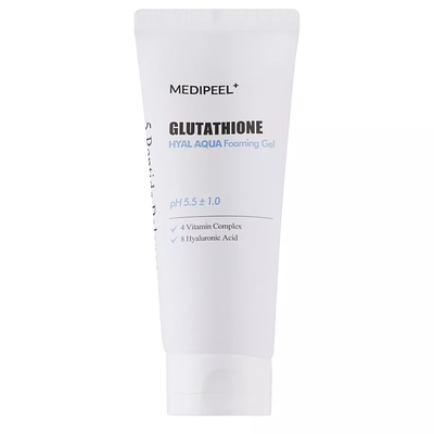Зволожуюча гель-пінка для вмивання Medi Peel Glutathione Hyal Aqua Foaming Gel, 150 мл MP076 фото