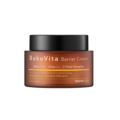 Зволожувальний крем з бакучіолом і вітамінами C та E THANK YOU FARMER BakuVita Barrier Cream, 50 мл TF005 фото
